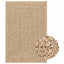 gulvtæppe ZIZUR 120x170 cm jute-look indendørs og udendørs