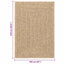 gulvtæppe ZIZUR 160x230 cm jute-look indendørs og udendørs