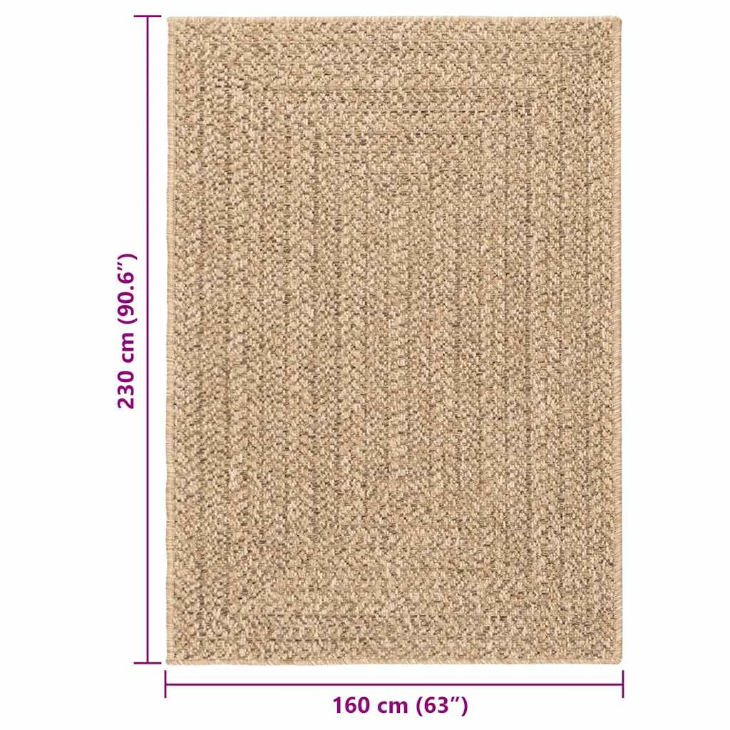 gulvtæppe ZIZUR 160x230 cm jute-look indendørs og udendørs