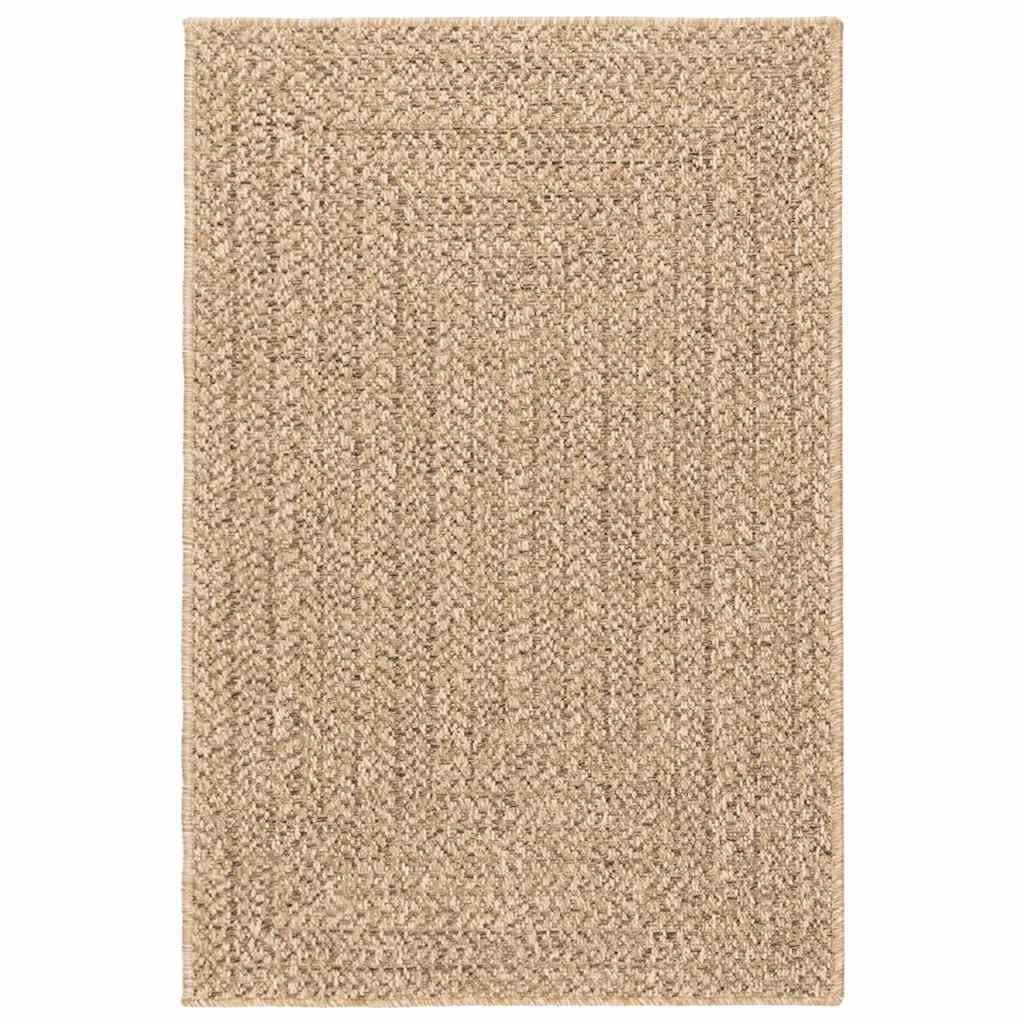 gulvtæppe ZIZUR 200x290 cm jute-look indendørs og udendørs