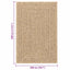 gulvtæppe ZIZUR 200x290 cm jute-look indendørs og udendørs