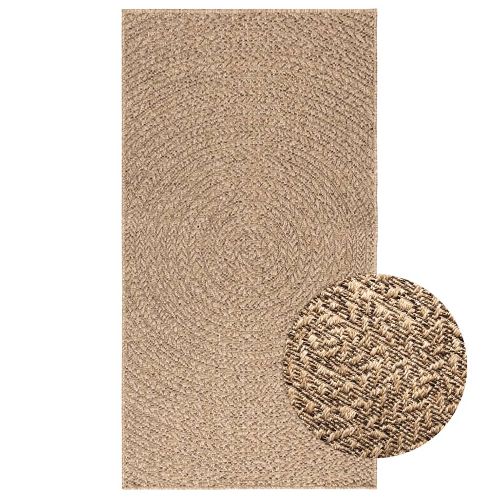 gulvtæppe ZIZUR 80x150 cm jute-look indendørs og udendørs billede