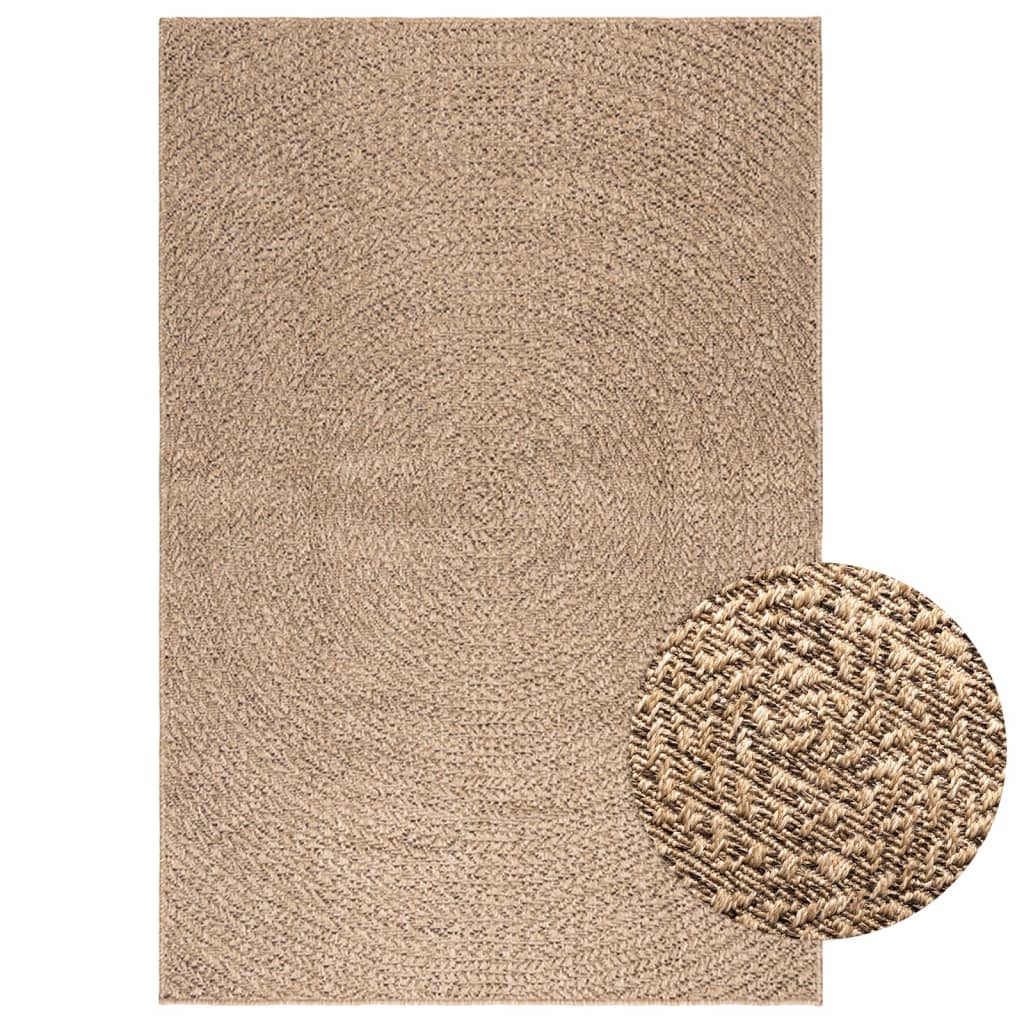 gulvtæppe ZIZUR 120x170 cm jute-look indendørs og udendørs billede