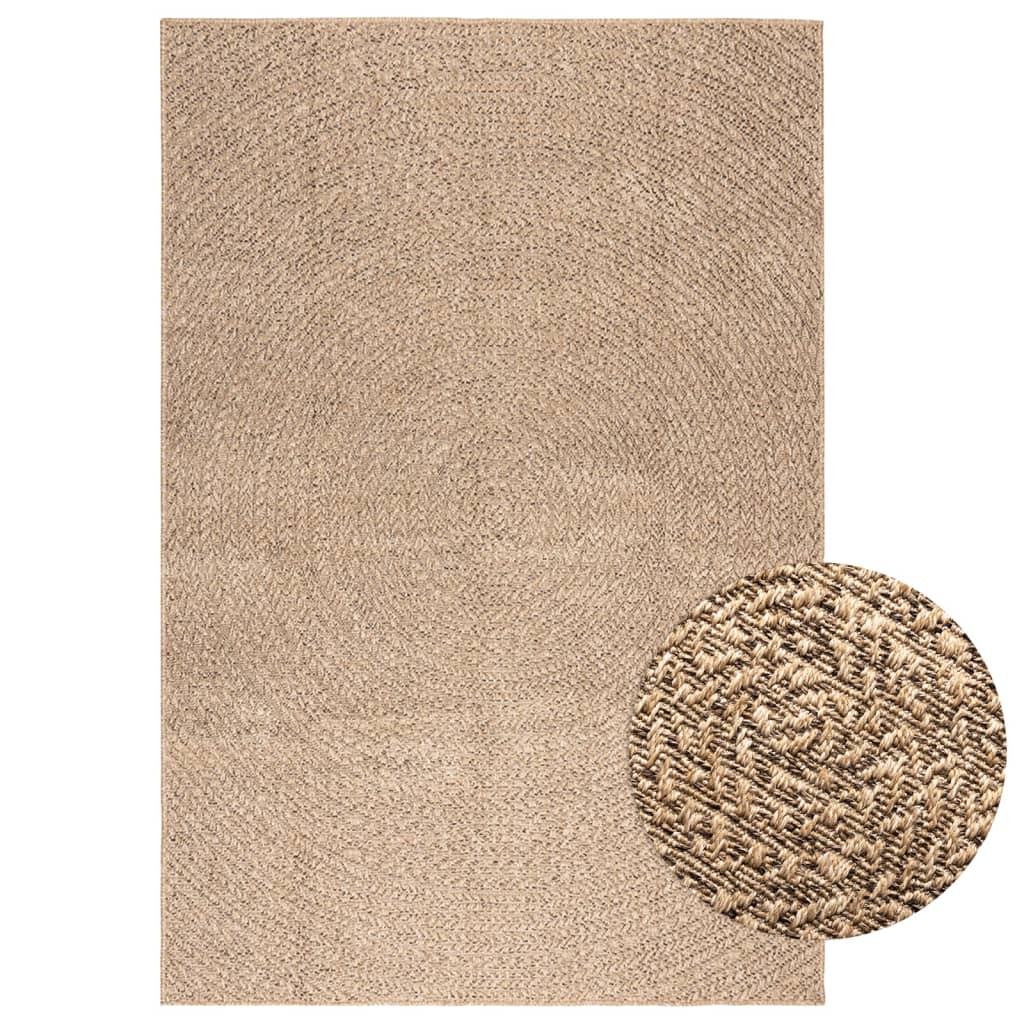 gulvtæppe ZIZUR 140x200 cm jute-look indendørs og udendørs billede