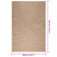 gulvtæppe ZIZUR 200x290 cm jute-look indendørs og udendørs
