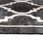 gulvtæppe 80x150 cm vaskbart sort og hvid