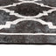 gulvtæppe 80x300 cm vaskbart sort og hvid