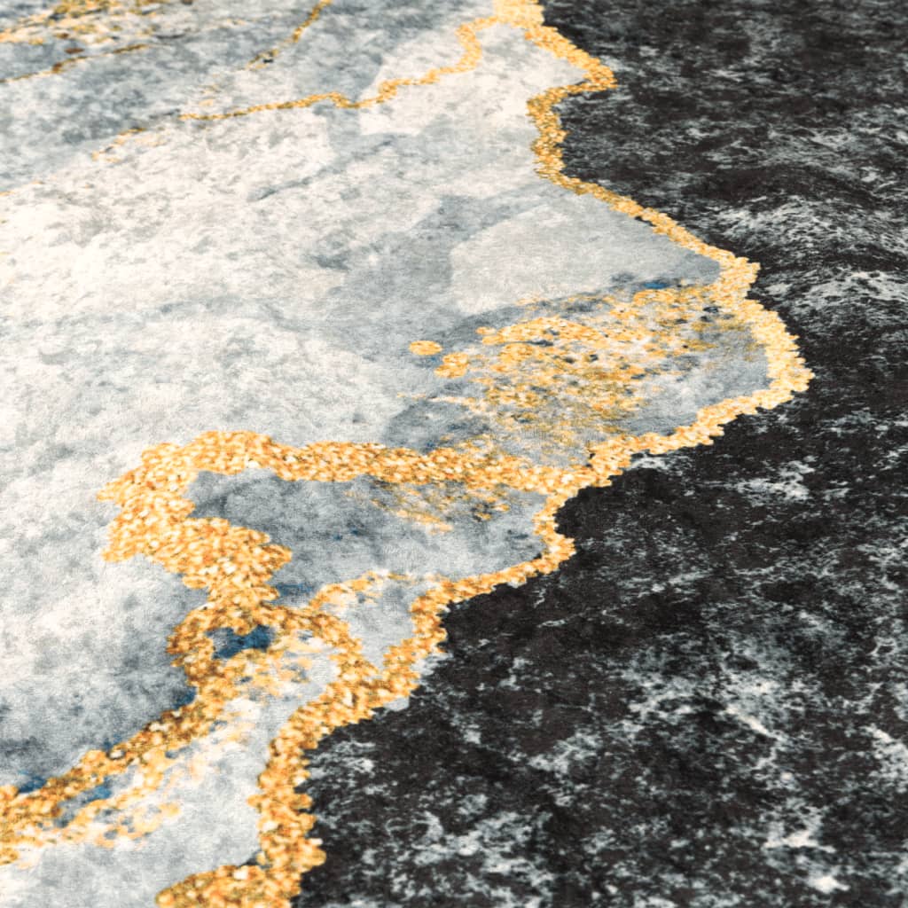 gulvtæppe 80x150 cm vaskbart flerfarvet