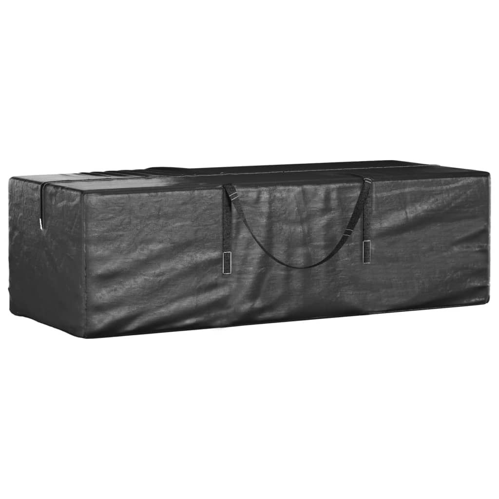 opbevaringspose til juletræ 135x40x55 cm polyethylen sort billede