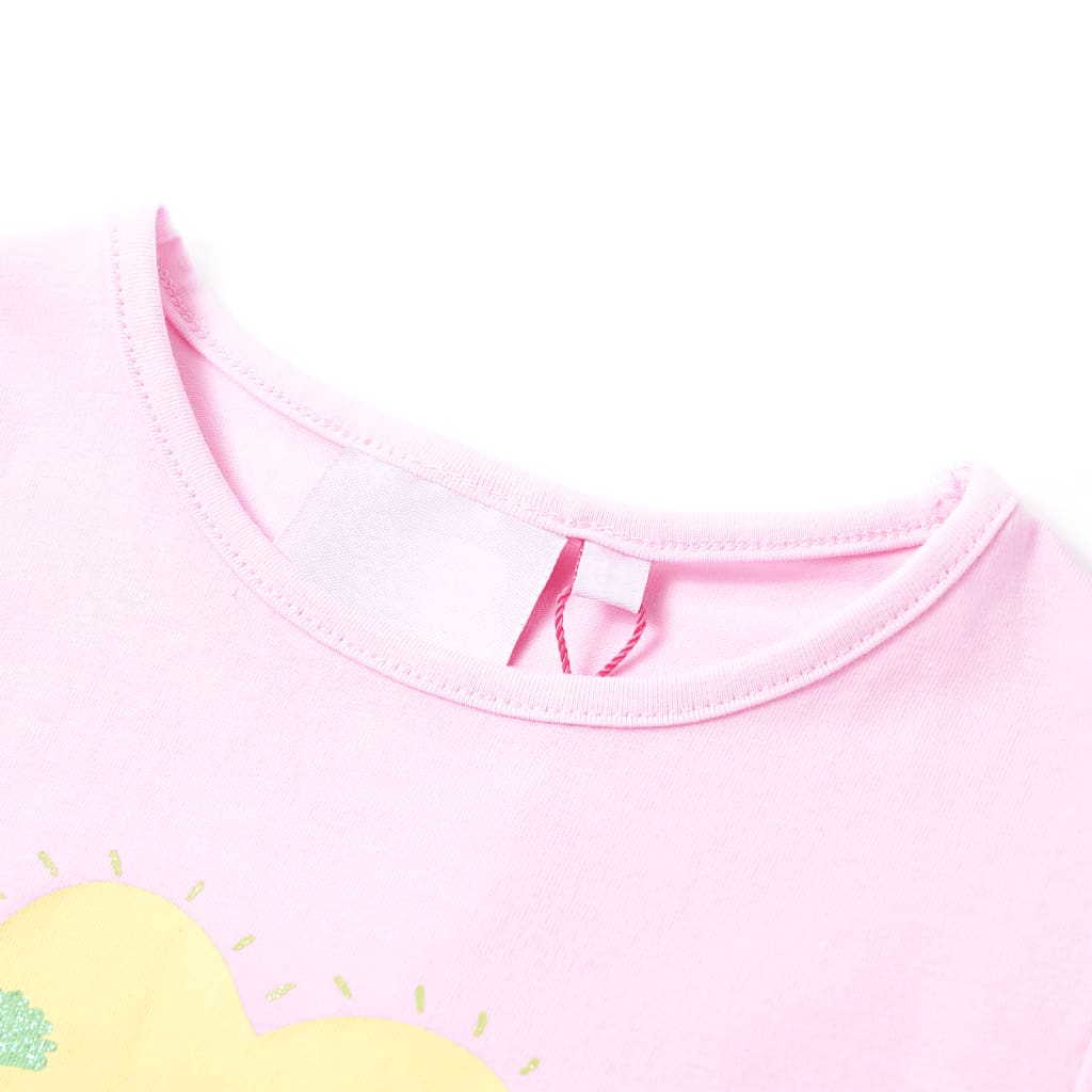 T-shirt til børn str. 116 lyserød