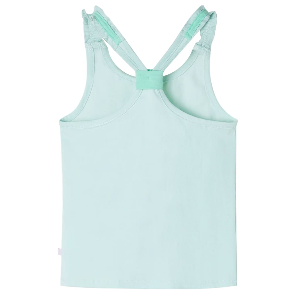 Tanktop til børn str. 116 lys mintgrøn