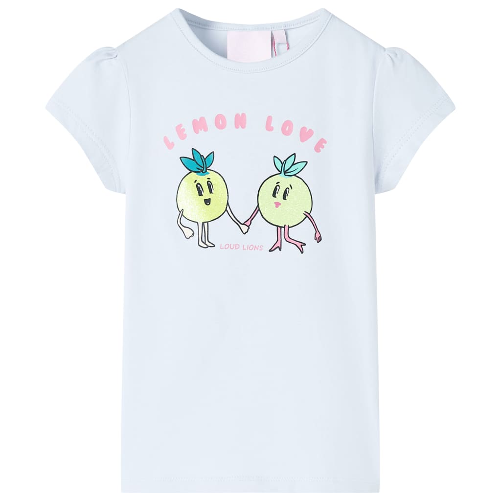 T-shirt til børn str. 140 lyseblå