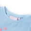 T-shirt til børn str. 128 med flæser lyseblå