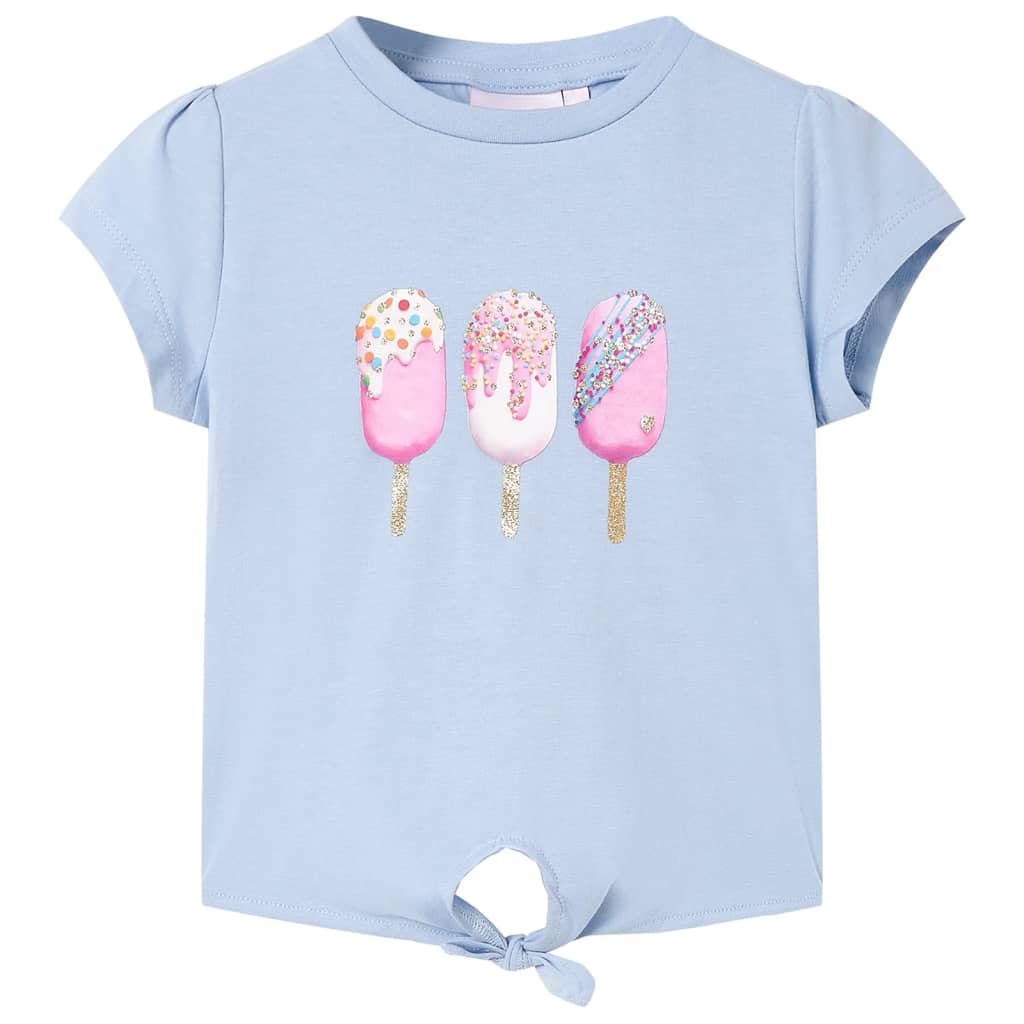 T-shirt til børn str. 104 blå