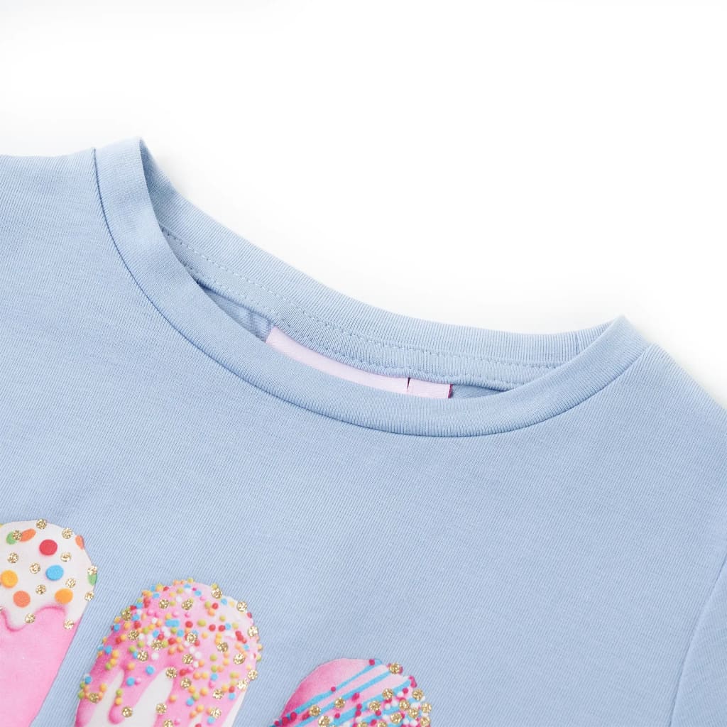 T-shirt til børn str. 104 blå