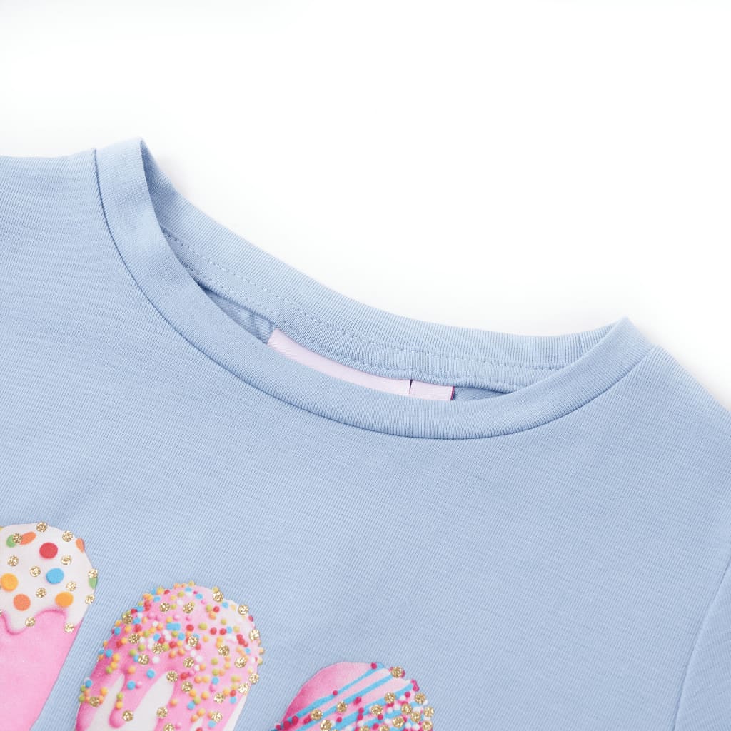 T-shirt til børn str. 116 blå
