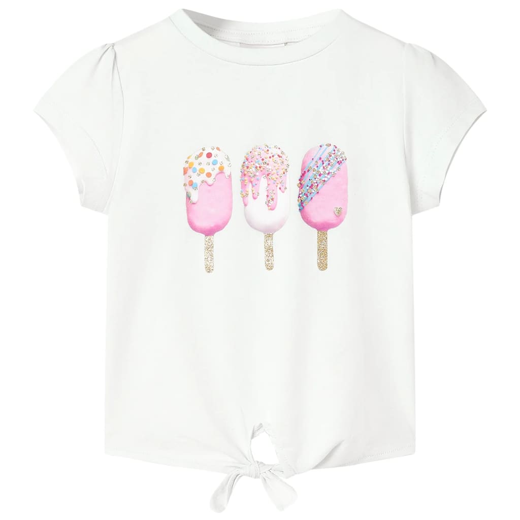 T-shirt til børn str. 104 ecrufarvet