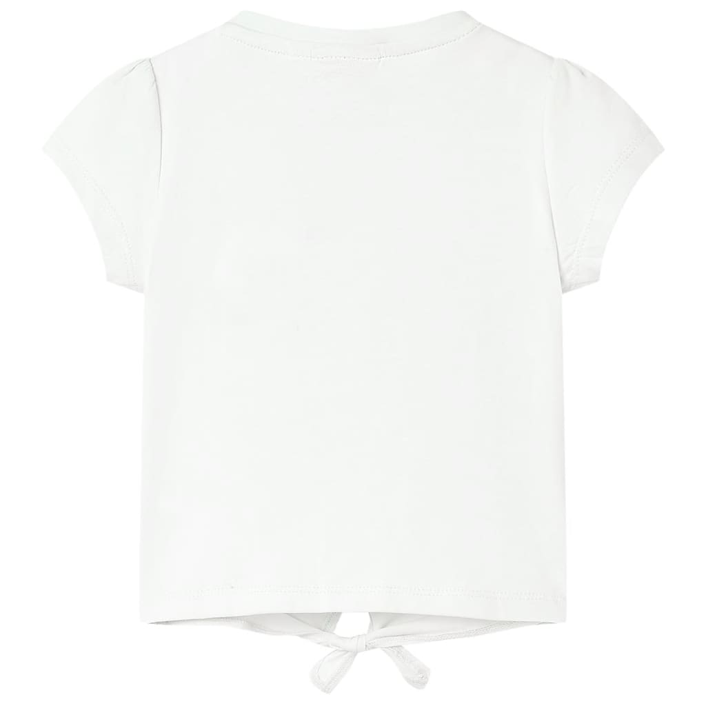 T-shirt til børn str. 104 ecrufarvet