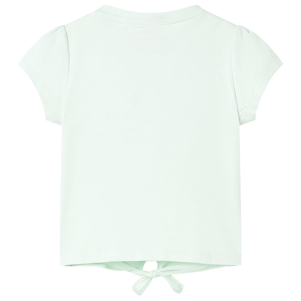 T-shirt til børn str. 128 lys mintgrøn