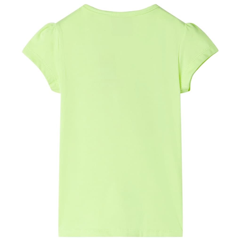 T-shirt til børn str. 116 neongul