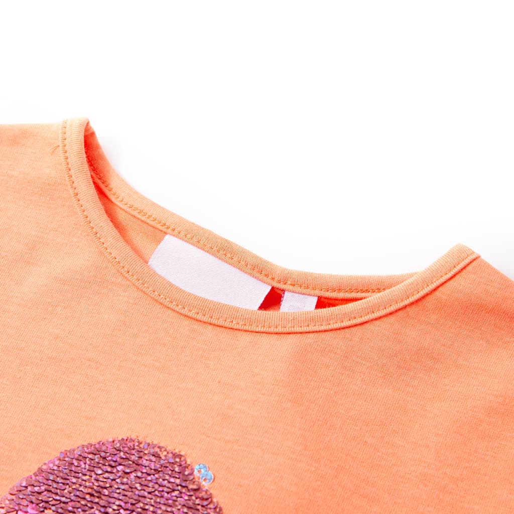 T-shirt til børn str. 104 neon-orange