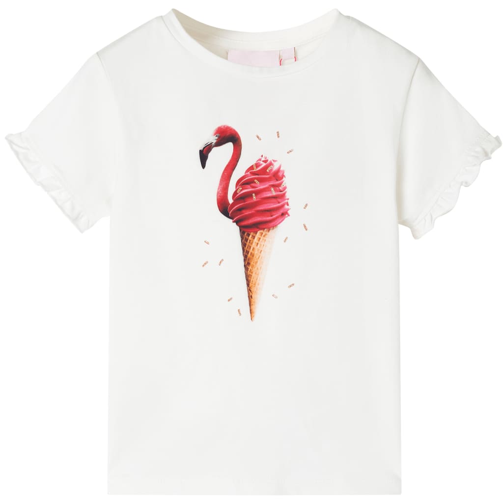 T-shirt til børn str. 140 ecrufarvet
