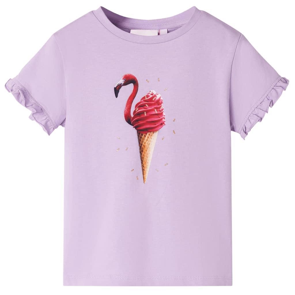 T-shirt til børn str. 116 lilla