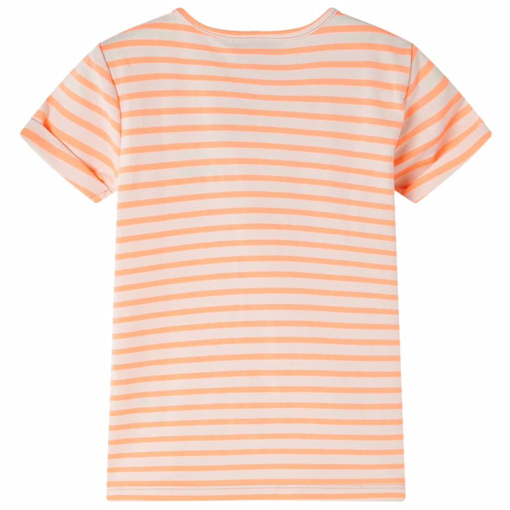 T-shirt til børn str. 116 neon-orange