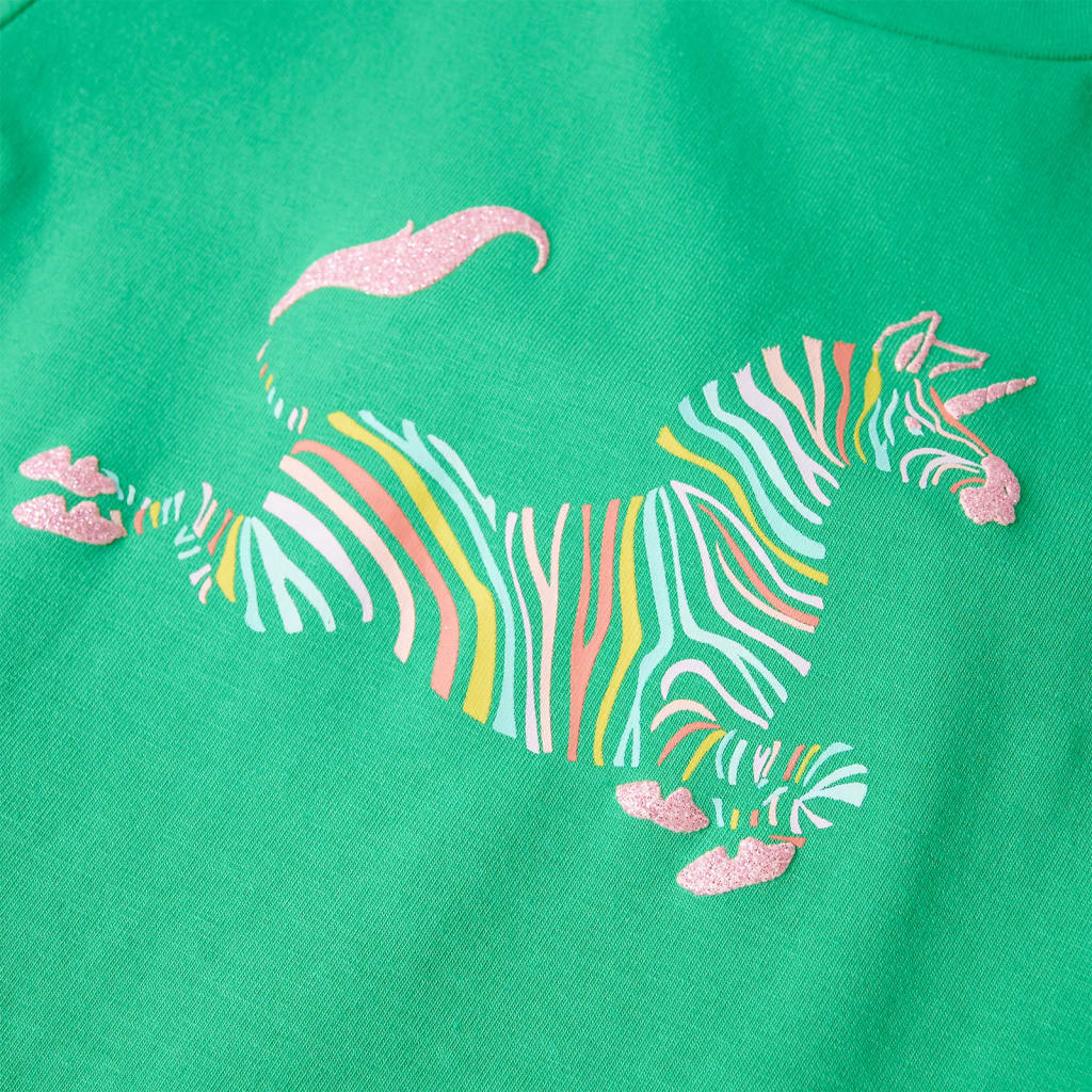 T-shirt til børn str. 116 grøn