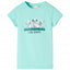 T-shirt til børn str. 140 lys mintgrøn