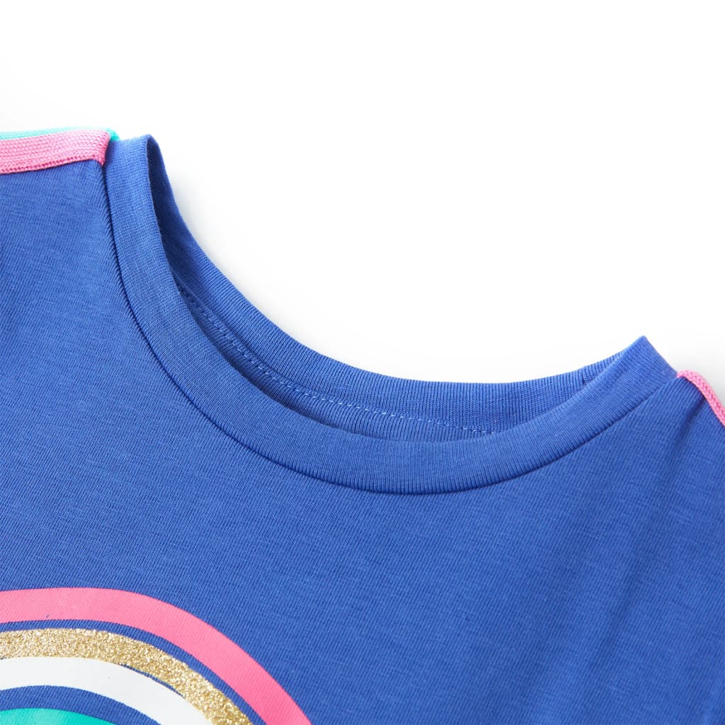 T-shirt til børn str. 116 koboltblå