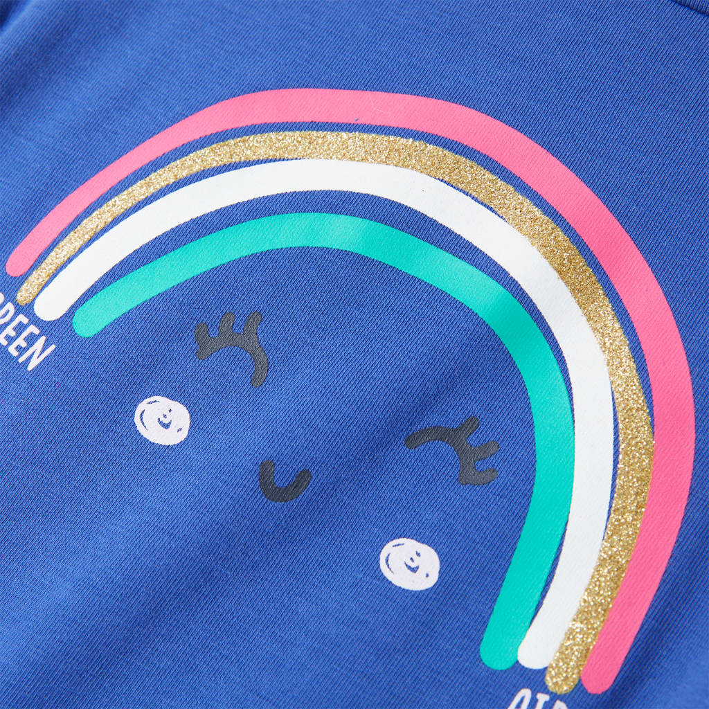 T-shirt til børn str. 116 koboltblå