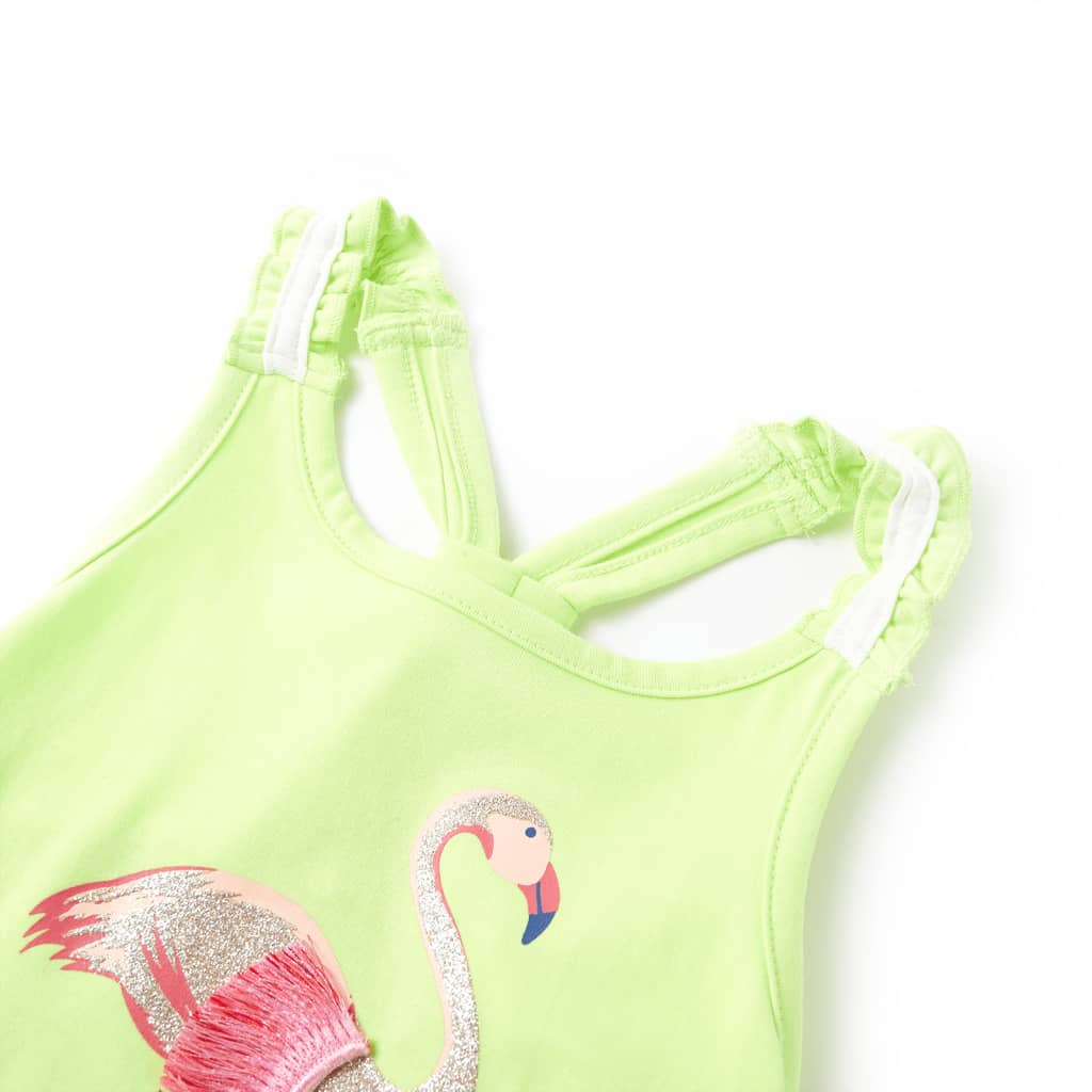Tanktop til børn str. 116 neongul