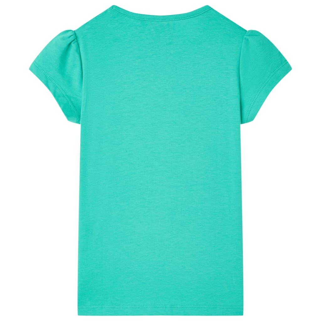 T-shirt til børn str. 128 mintgrøn