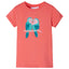 T-shirt til børn str. 116 koralfarvet