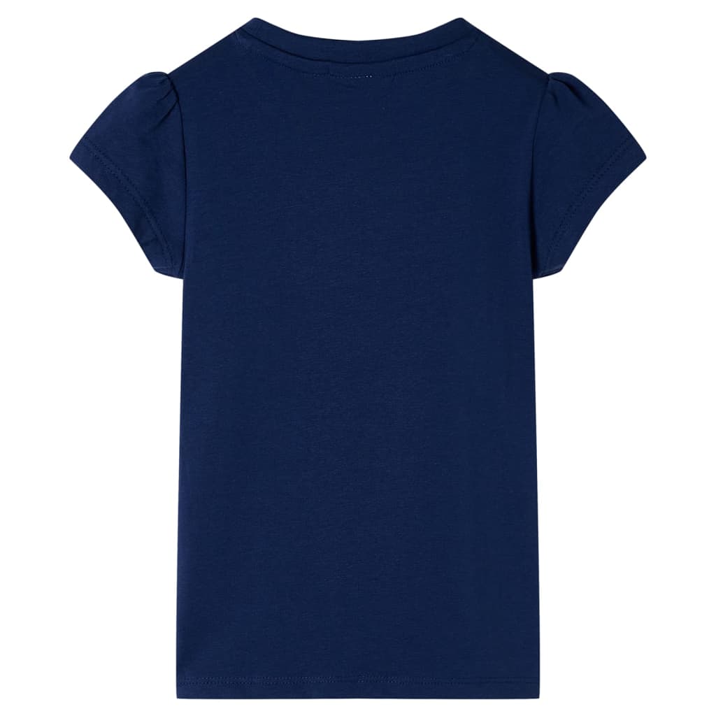 T-shirt til børn str. 104 marineblå