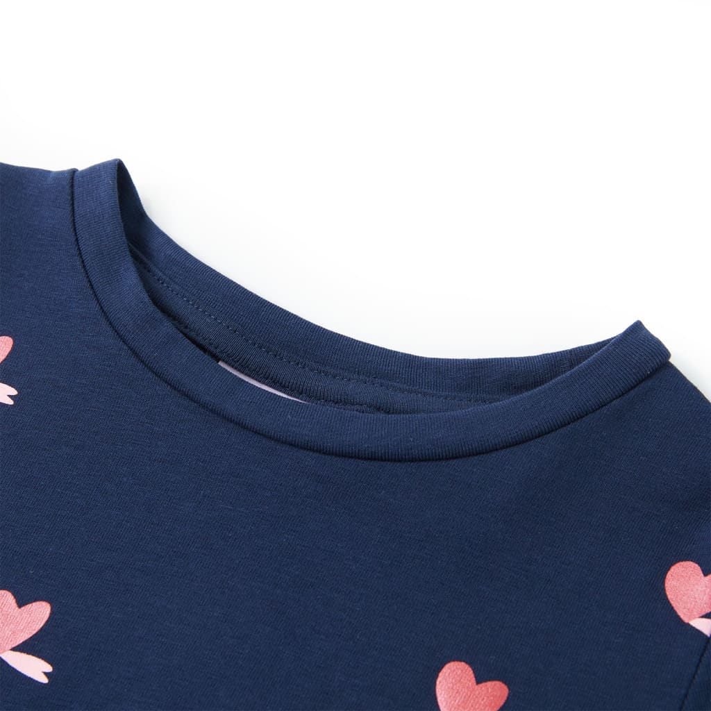 T-shirt til børn str. 104 marineblå