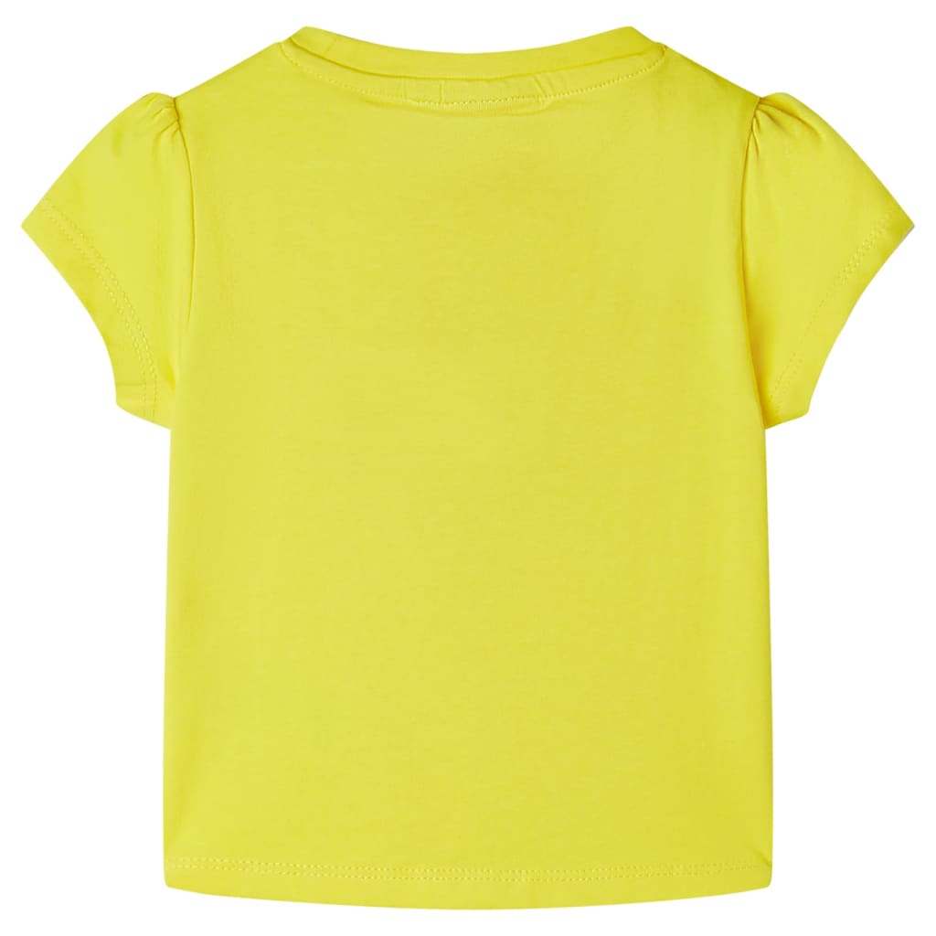 T-shirt til børn str. 104 gul
