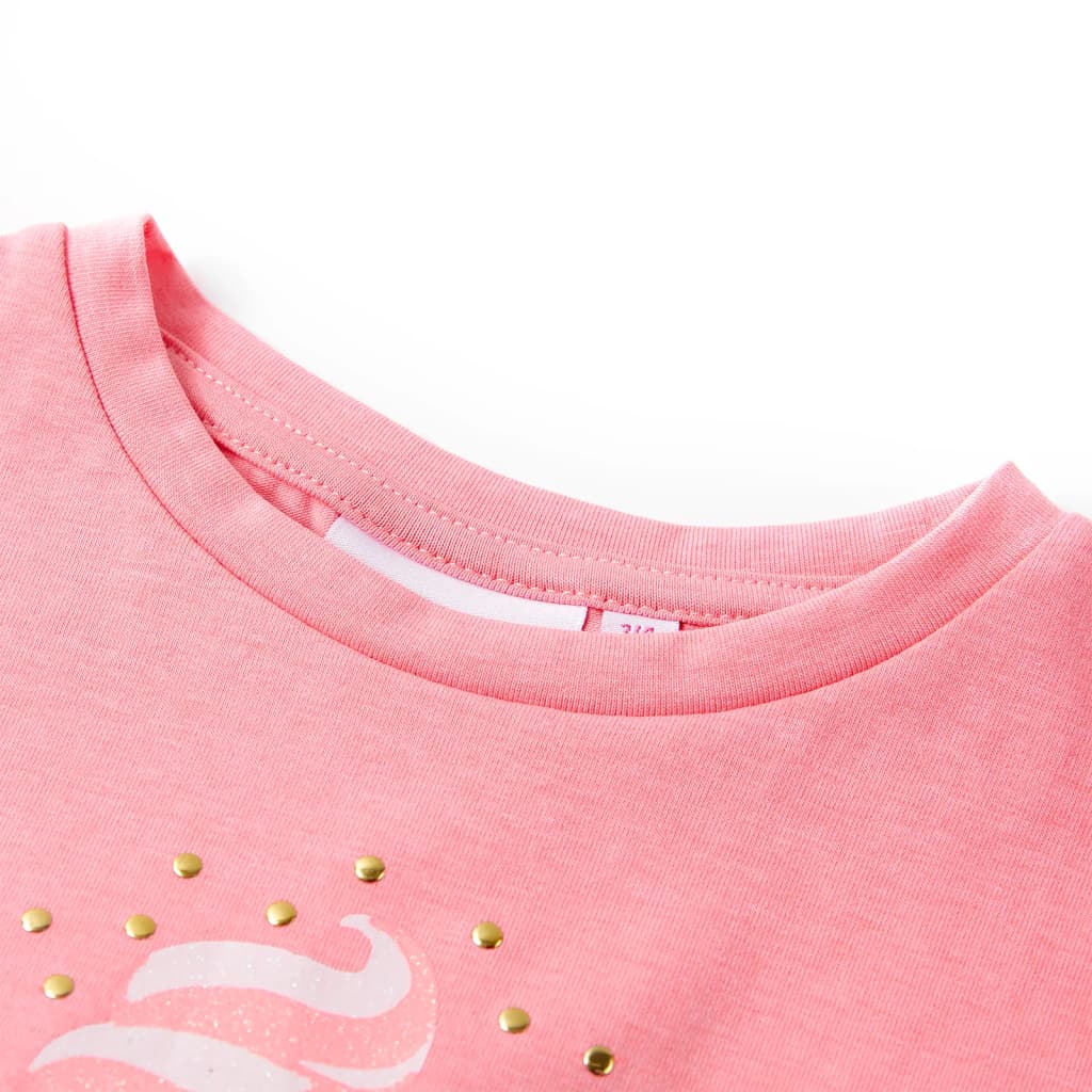 T-shirt til børn str. 92 lyserød
