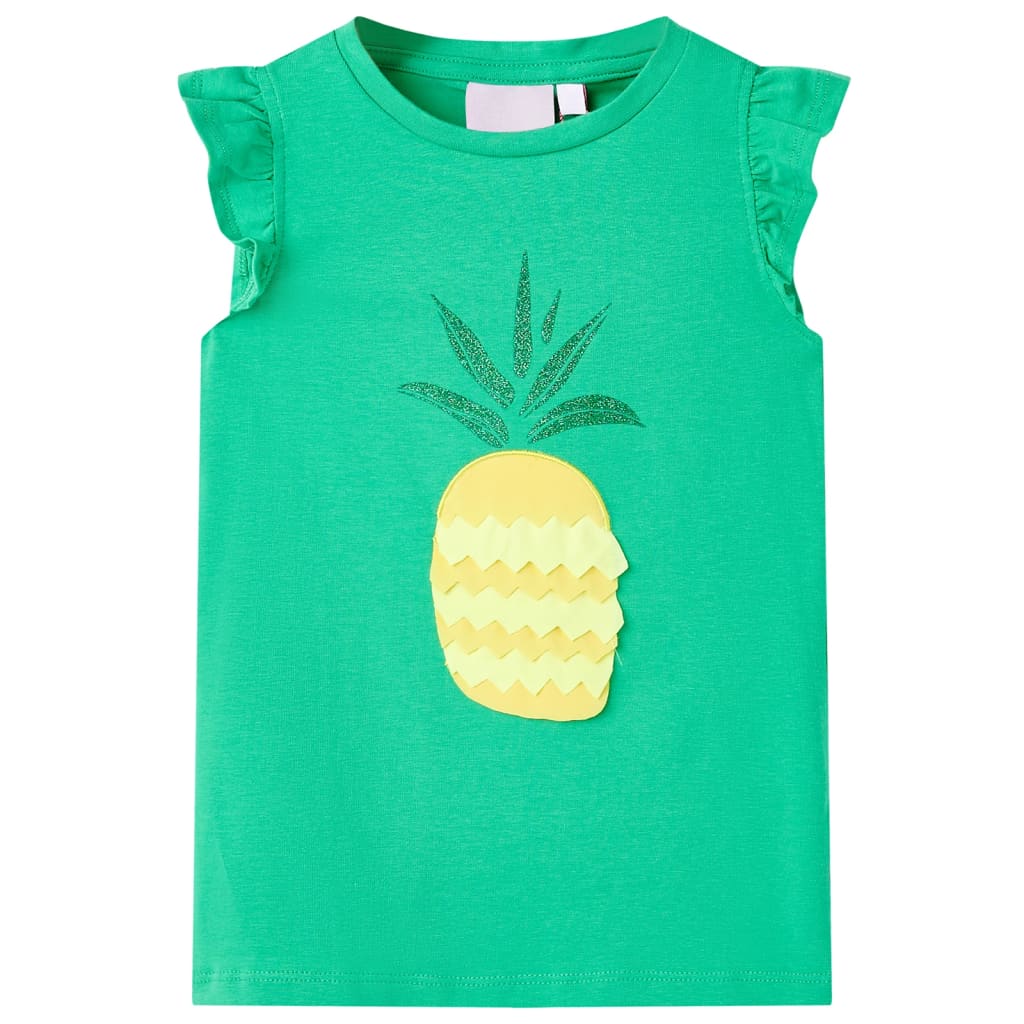 T-shirt til børn str. 116 grøn