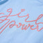 T-shirt til børn str. 140 med flæser lyseblå