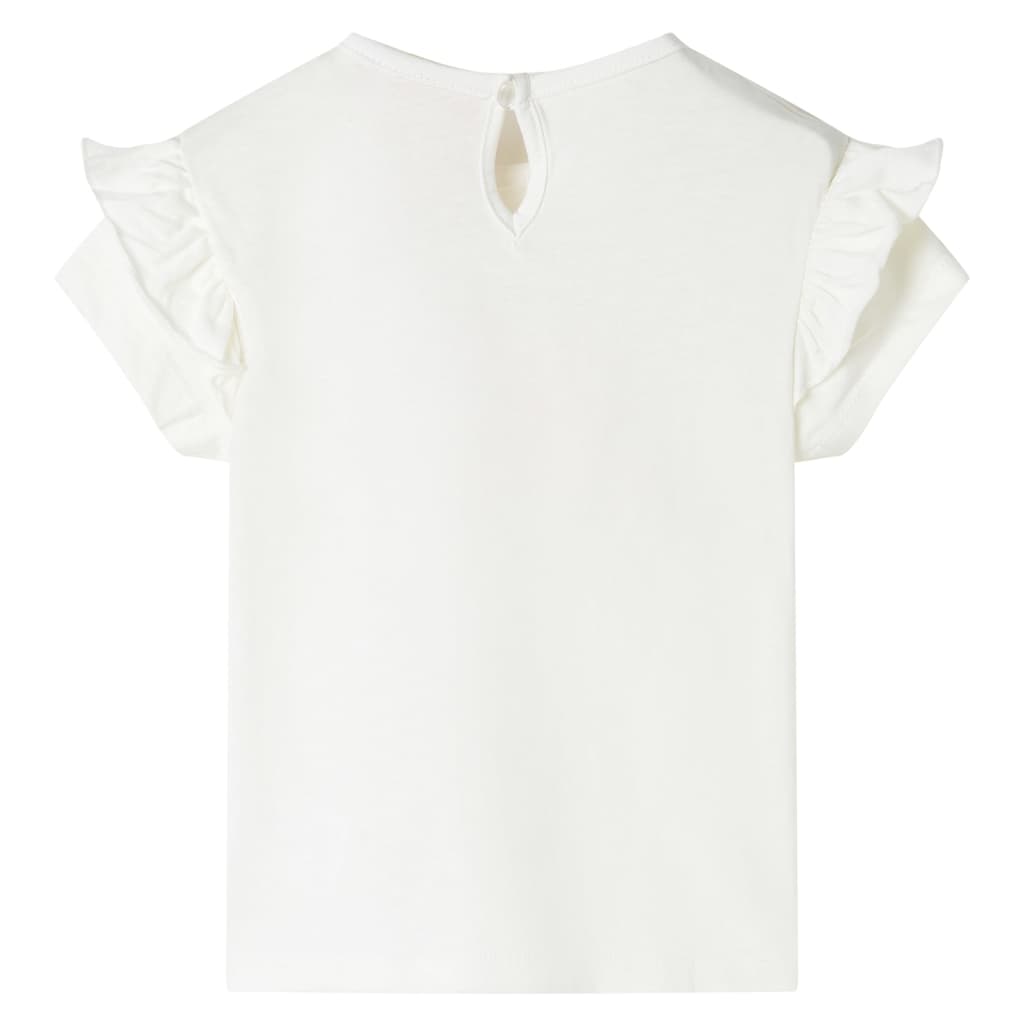 T-shirt til børn str. 104 ecrufarvet