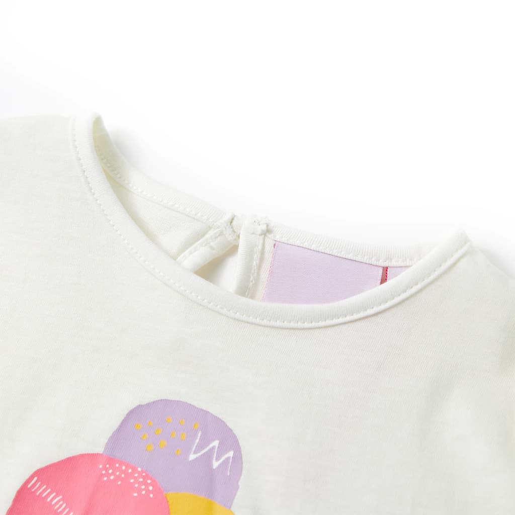 T-shirt til børn str. 104 ecrufarvet