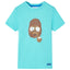 Kortærmet T-shirt til børn str. 140 akvamarinblå