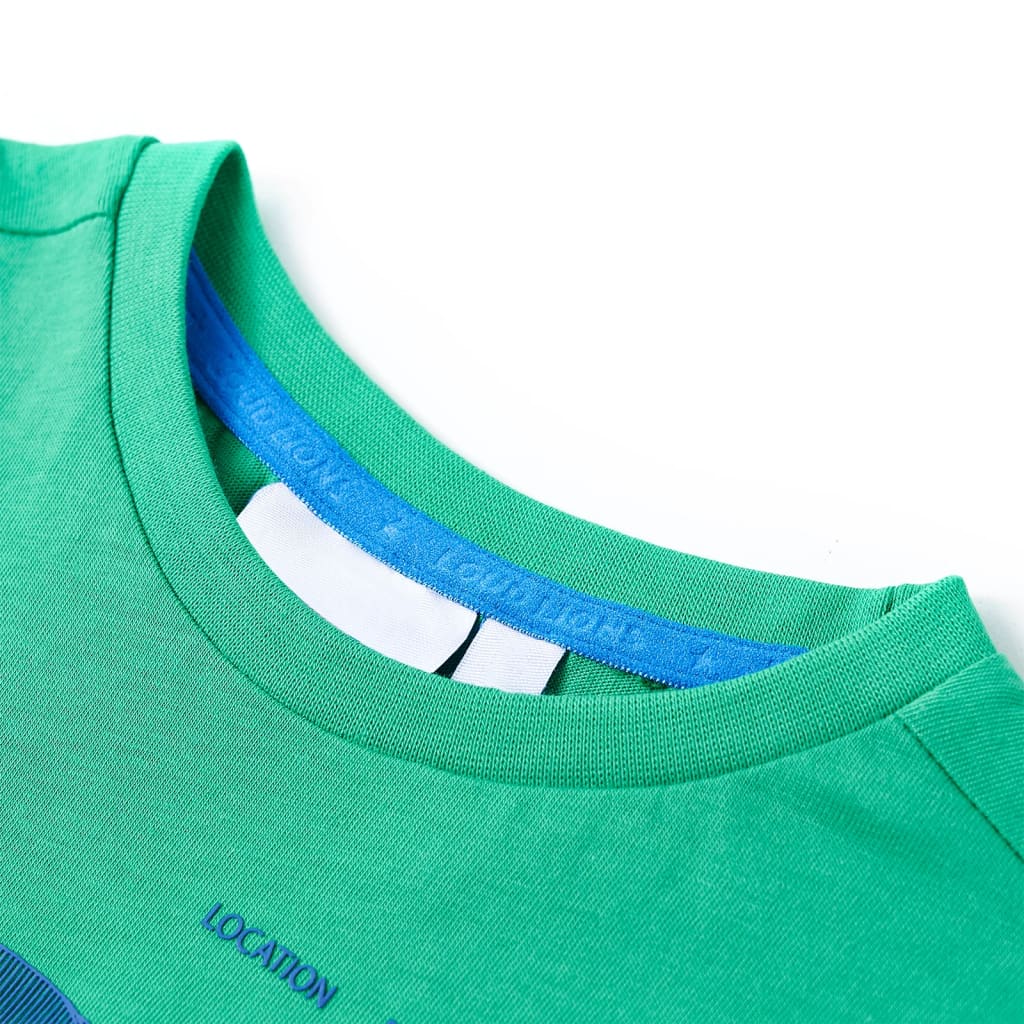 T-shirt til børn str. 104 grøn