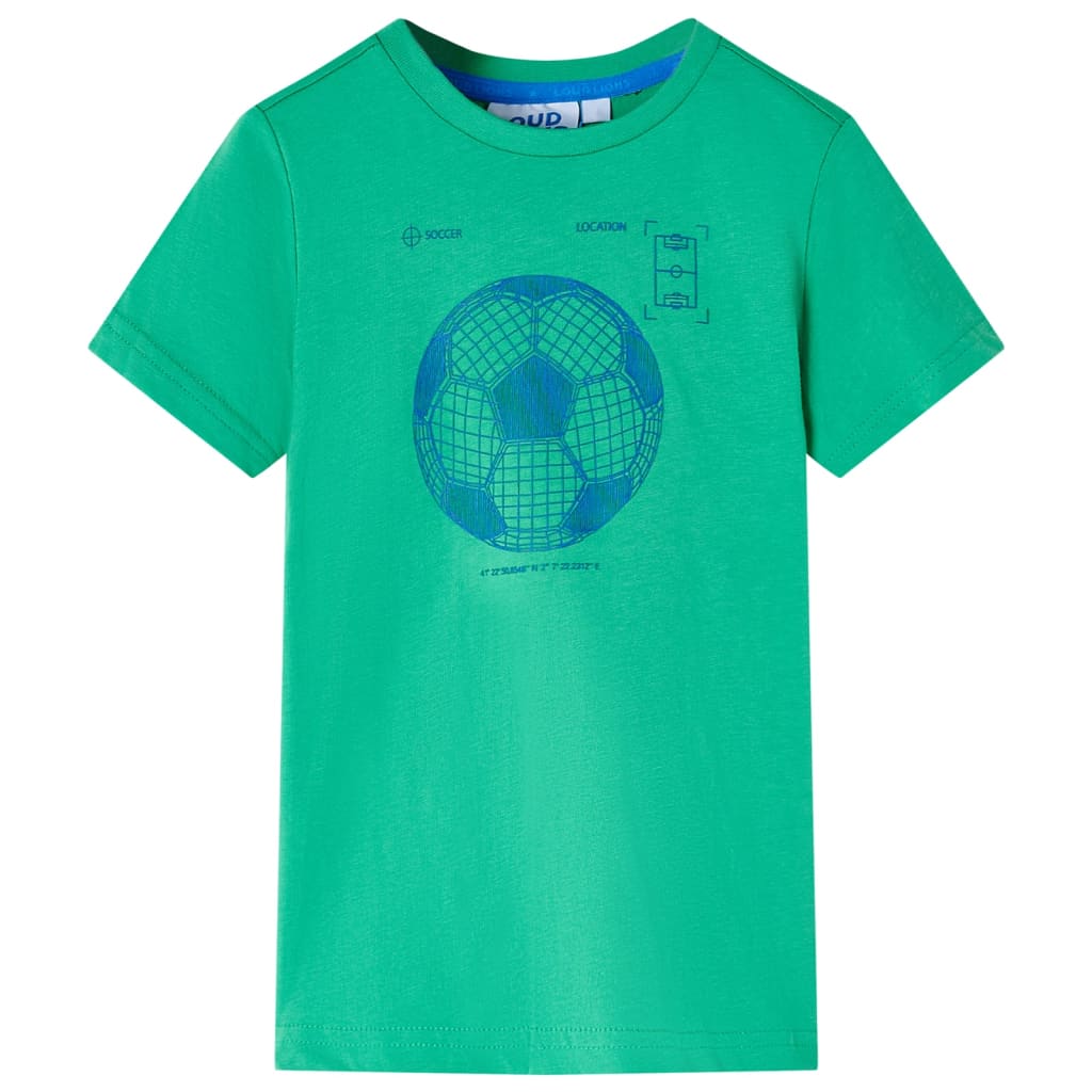 T-shirt til børn str. 116 grøn