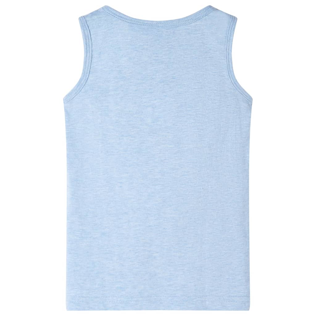 Tanktop til børn str. 128 blåmeleret
