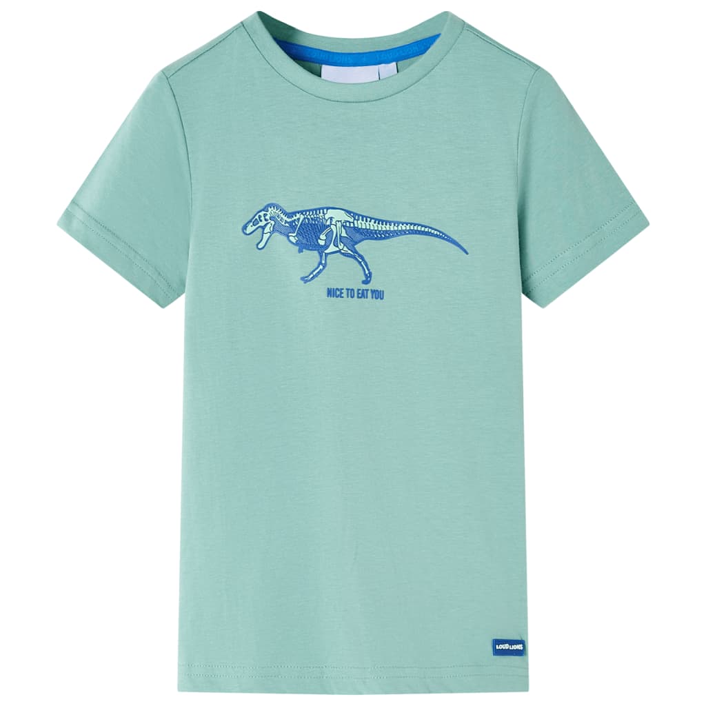 T-shirt til børn str. 140 lys kakifarve