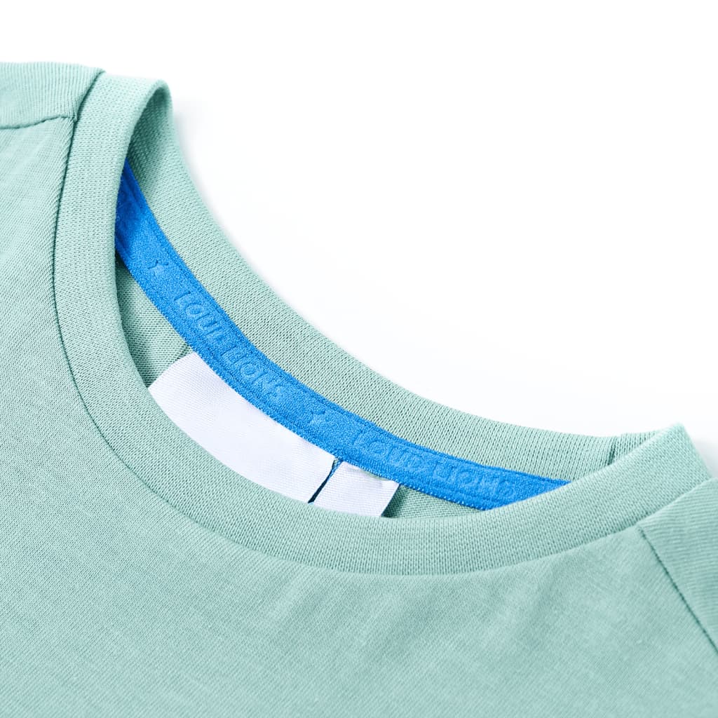 T-shirt til børn str. 140 lys kakifarve