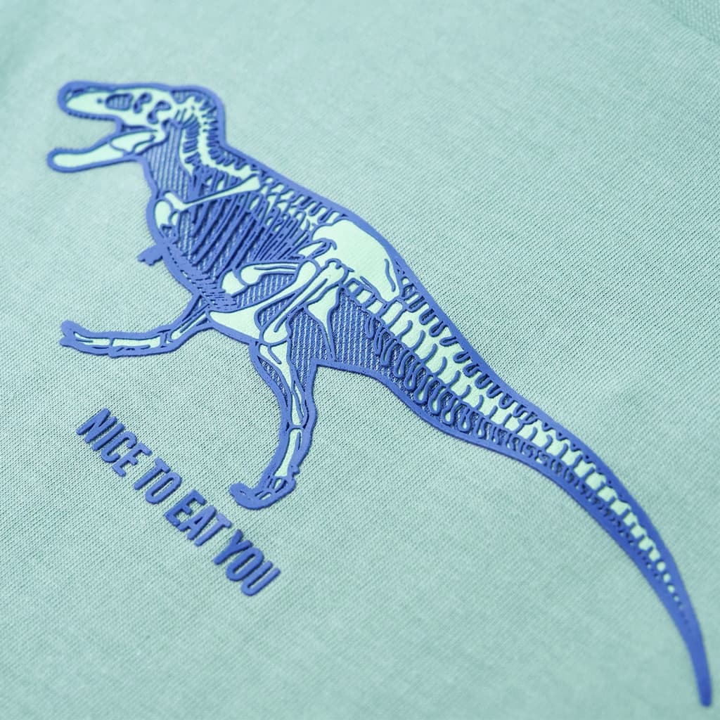 T-shirt til børn str. 140 lys kakifarve